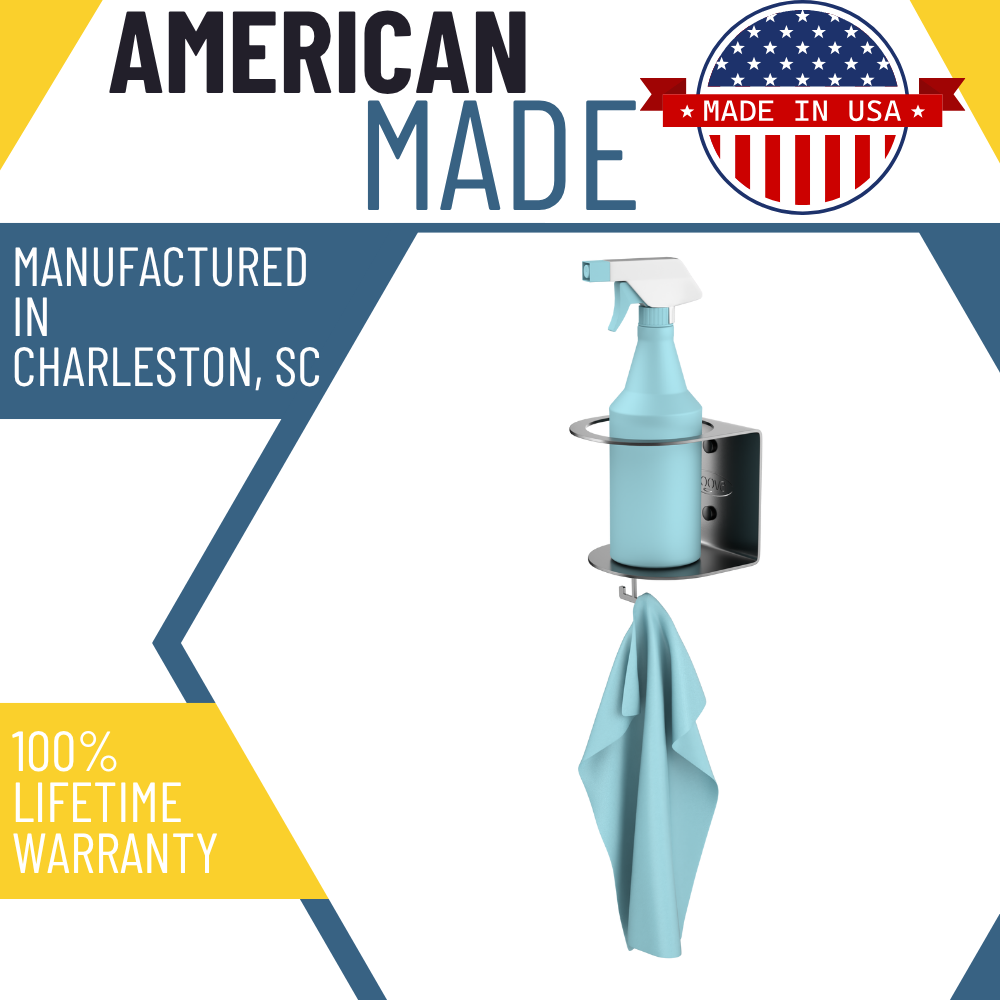 Koova All-Purpose Spray Bottle Holder with Rag Hook