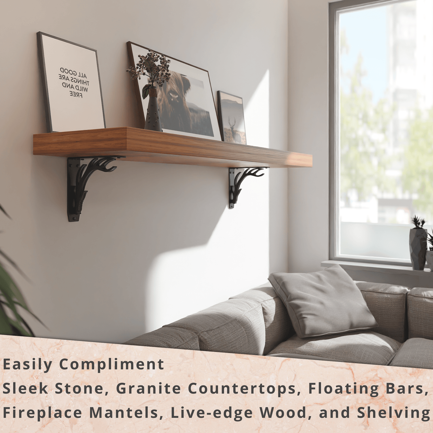 Elk Lodge Heavy Duty Steel Brackets for Shelving