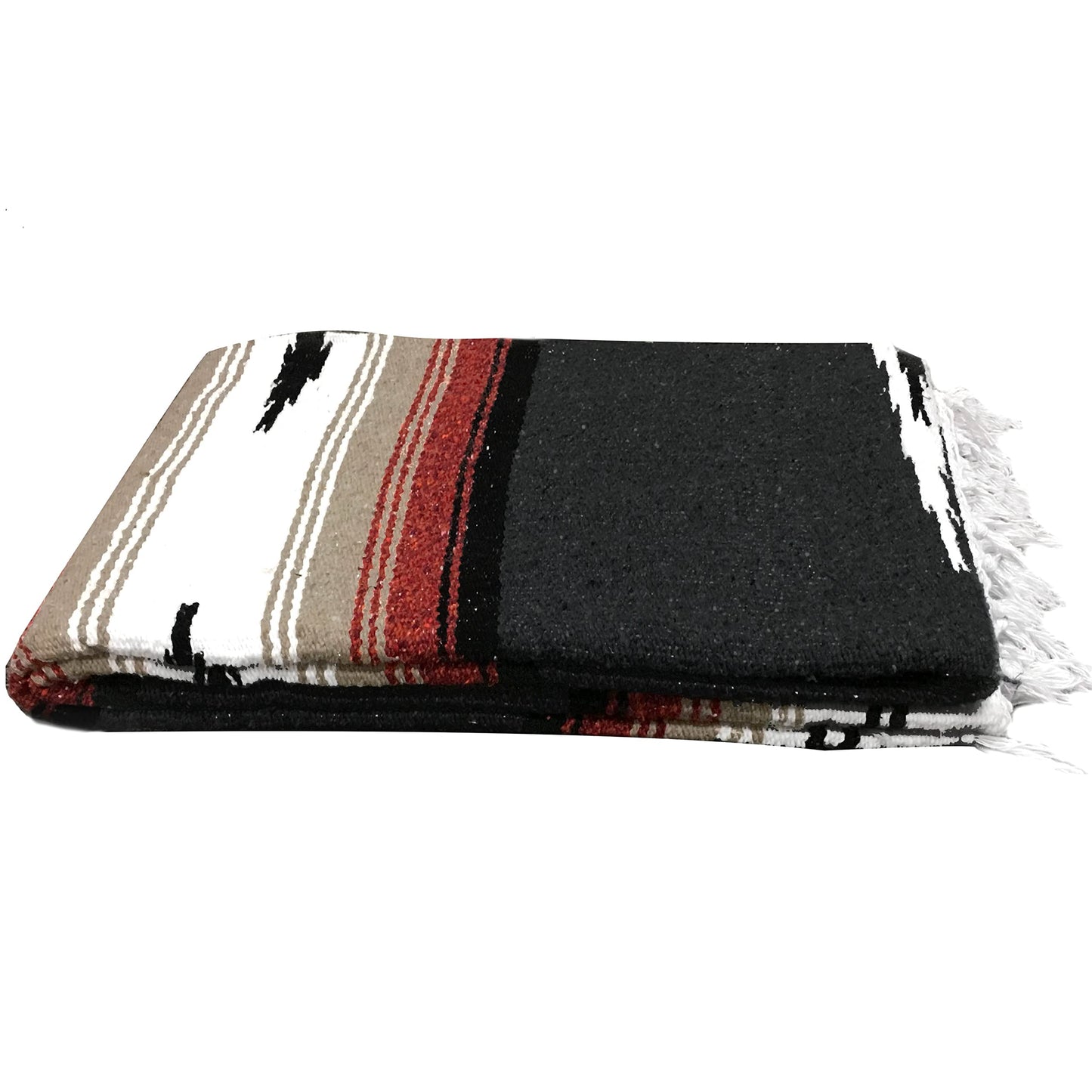 Black Baja Multi Diamond Yoga Blanket West Path