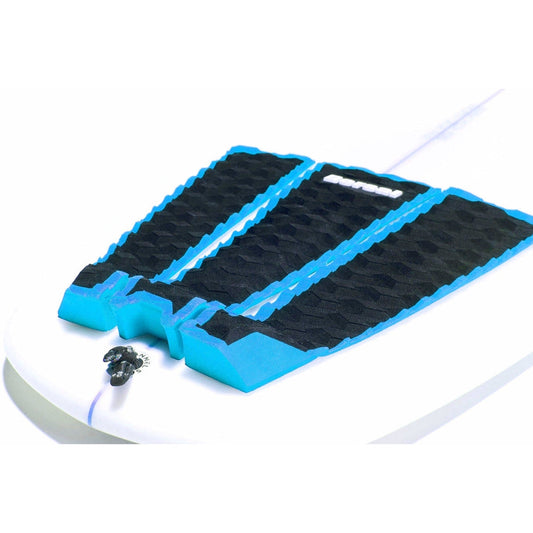 DORSAL Three 3 Piece EVA Surfboard Deck Traction Pads with Kicker Tail for Stomp Skimboards, Surf Boards, Fish Board, Funboard Black/Blue/Red DORSAL®