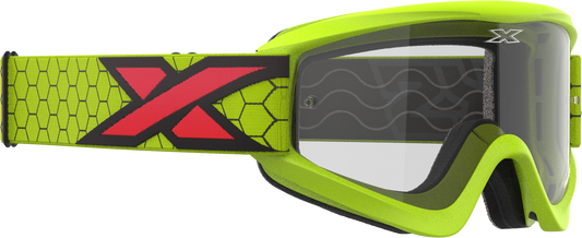 EKS Flat Out Clear Goggle Flo Ylw/Black/Fire Red Clear