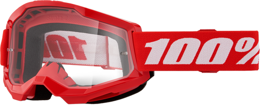 100% Strata 2 Goggle Red Clear Lens LiveTheGnar