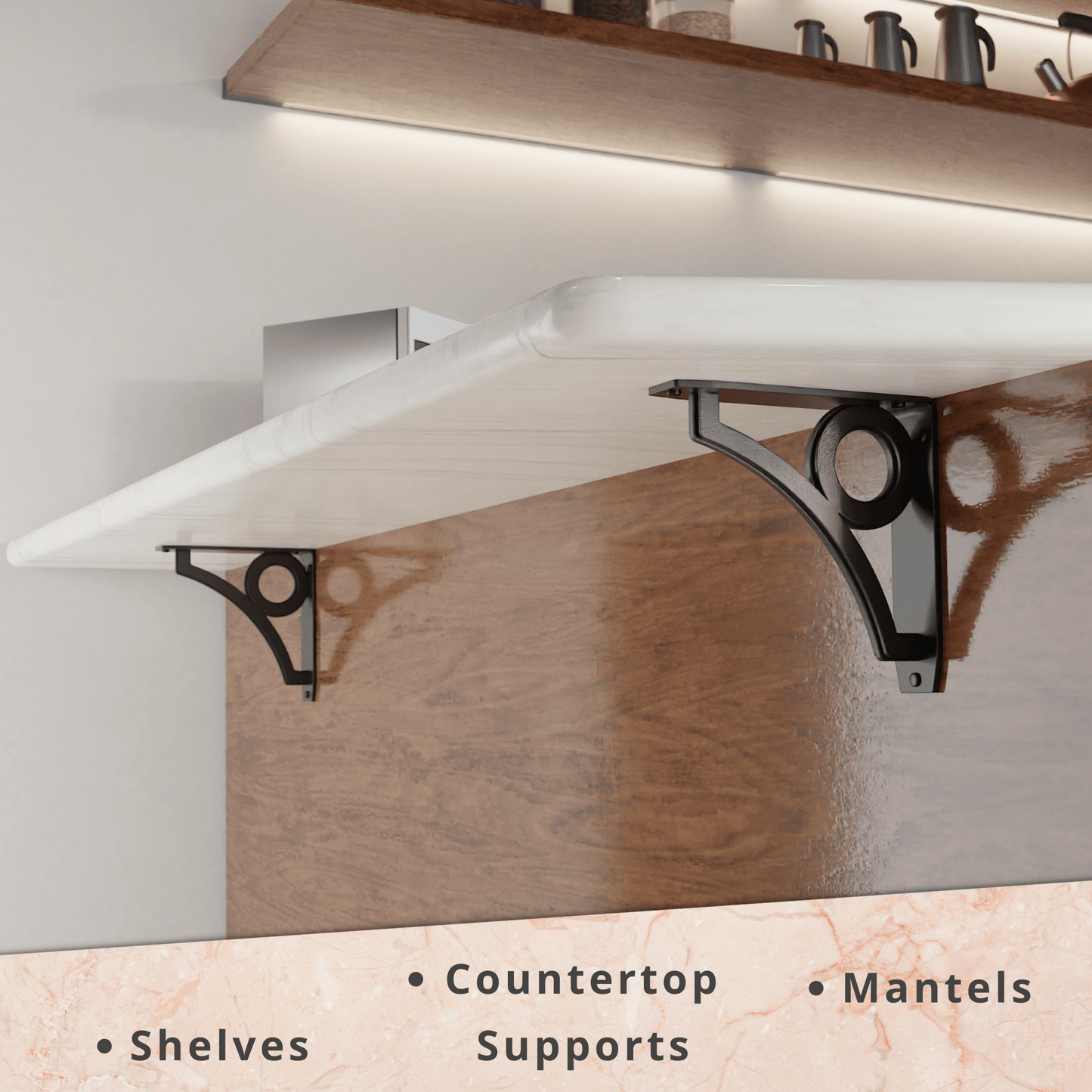 Park Circle Heavy Duty Steel Brackets for Shelving