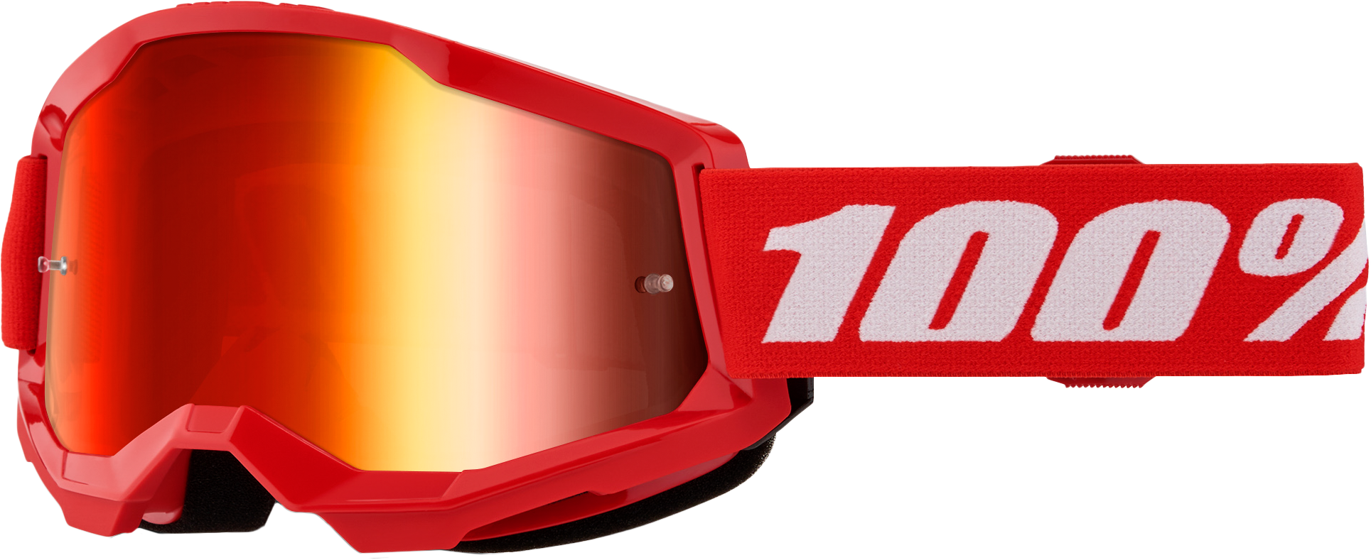 100% Strata 2 Youth Goggle Red Mirror Red Lens LiveTheGnar