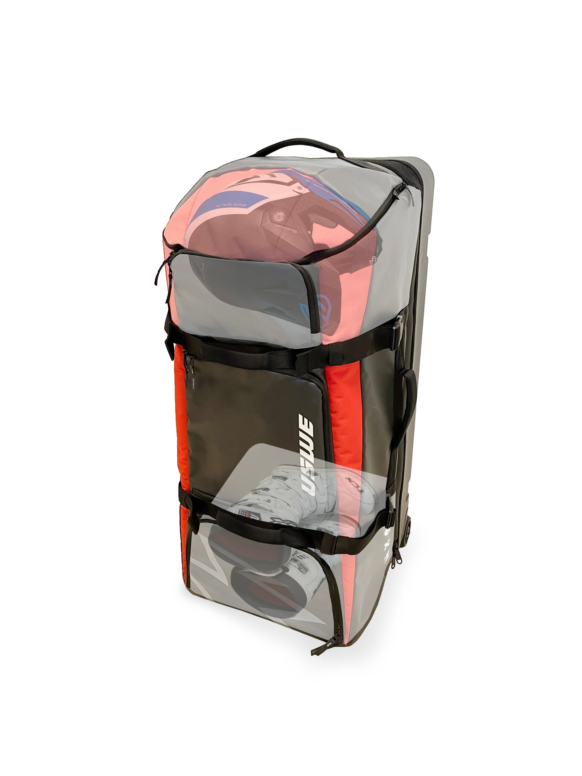 USWE Buddy 150L Athlete Gear Trolley Bag Black/USWE Red LiveTheGnar