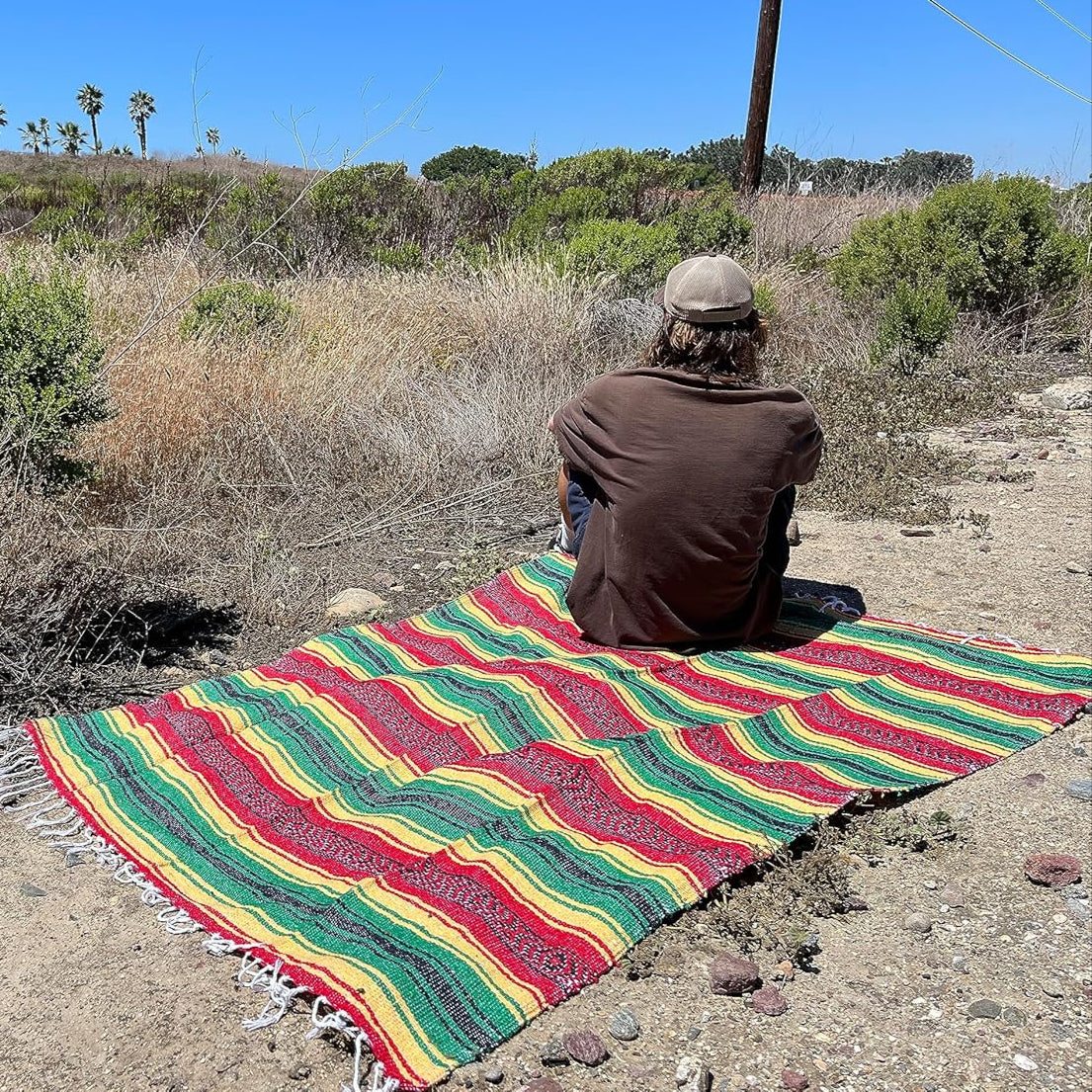 Rasta Mexican Falsa Yoga Blanket West Path