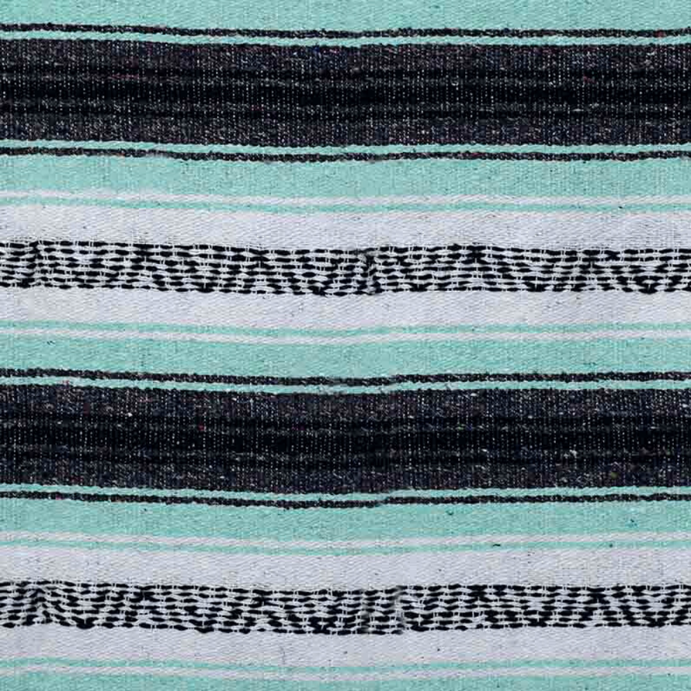 Mint & Grey Mexican Falsa Yoga Blanket West Path