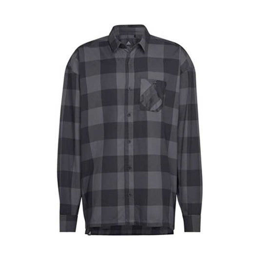 five ten long sleeve flannel shirt gray/black