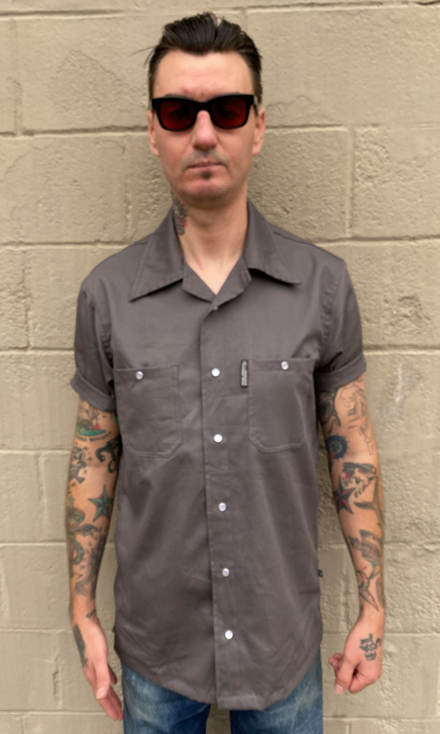 Deluxe Work Shirt Gray Helldorado Brand