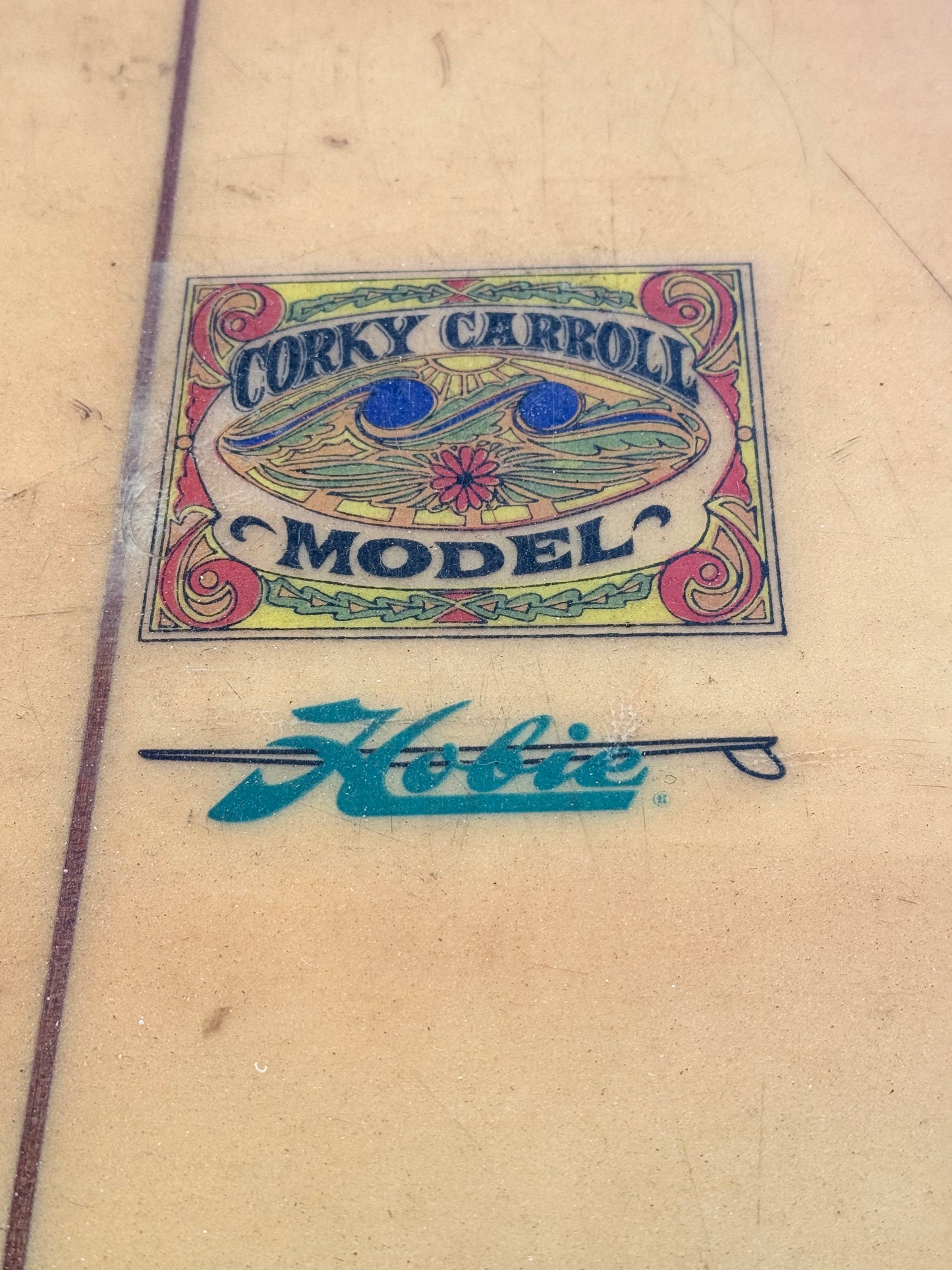 Vintage Hobie Corky Carroll surfboard 9'-9" x 23 x 3.25