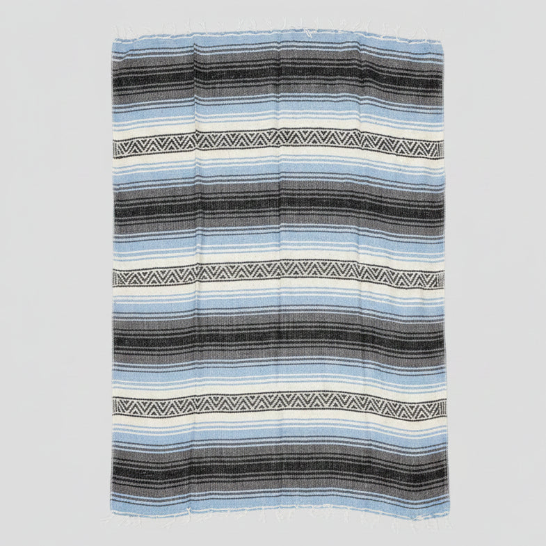 Light Blue Mexican Falsa Blanket | Bulk Savings
