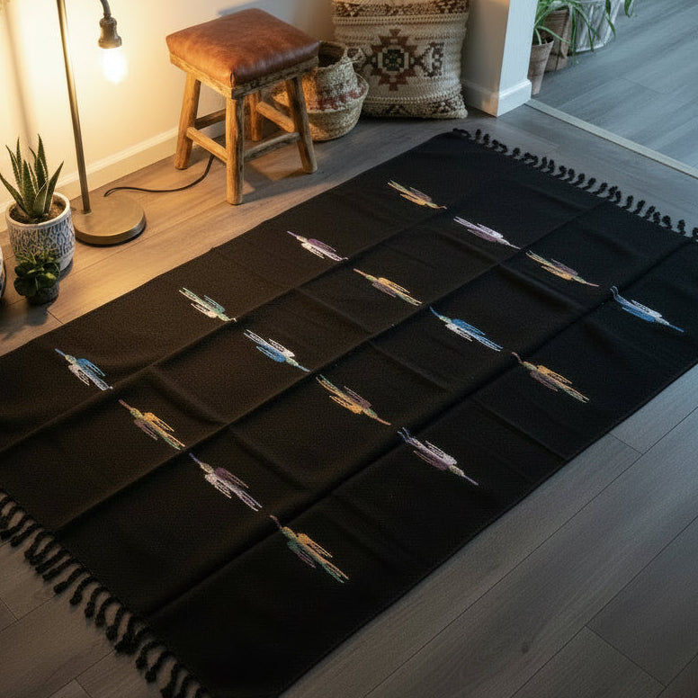 Black Thunderbird Baja Blanket