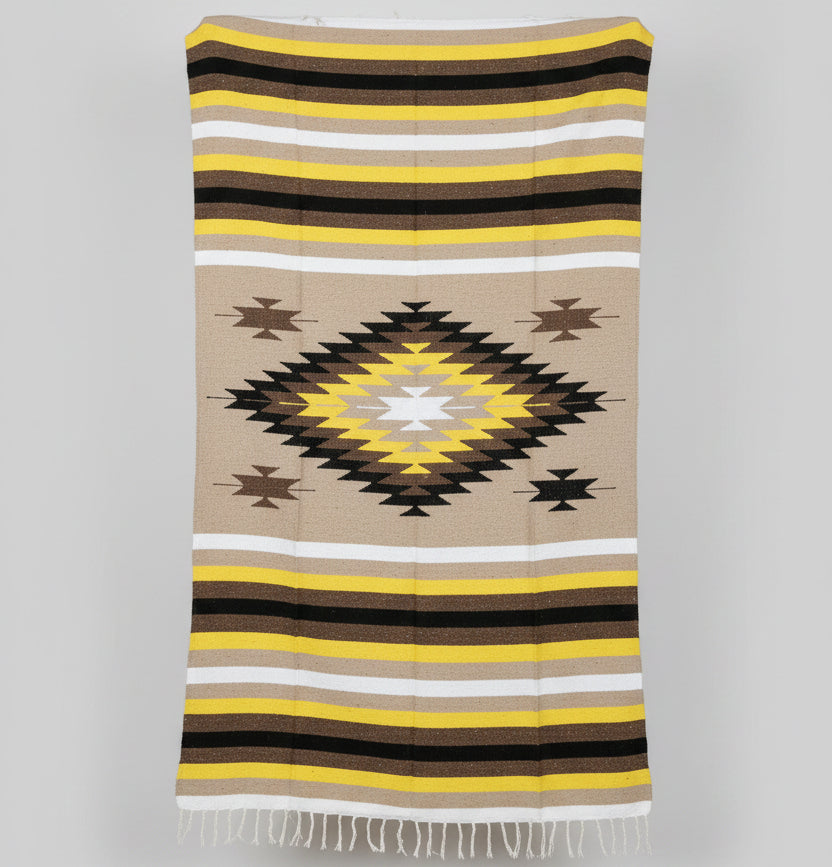 Classic Brown & Gold XL Diamond Blanket