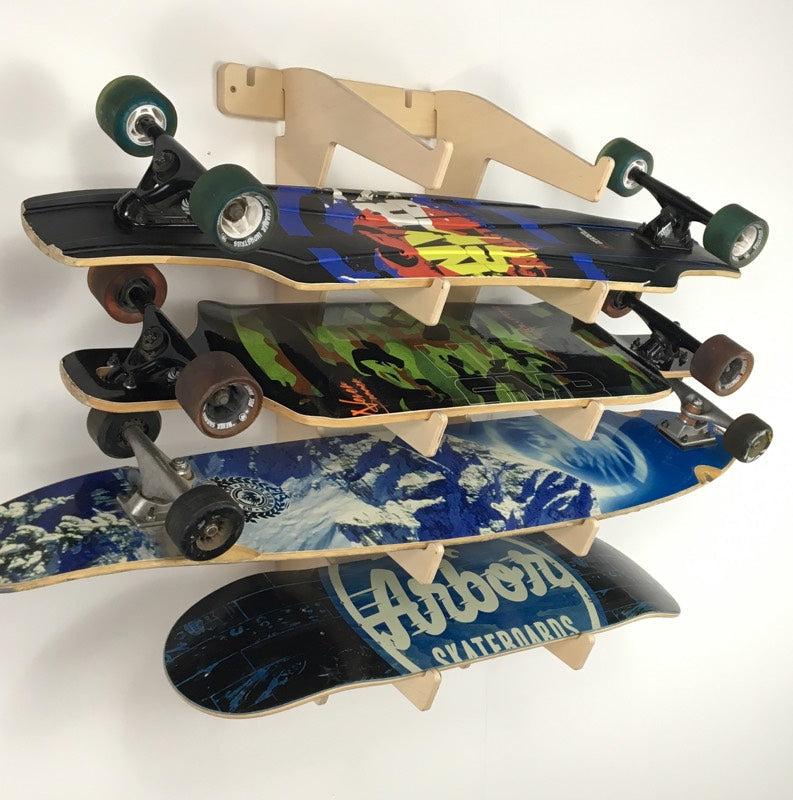 THE SHOWCASE skateboard wall rack Rado Racks