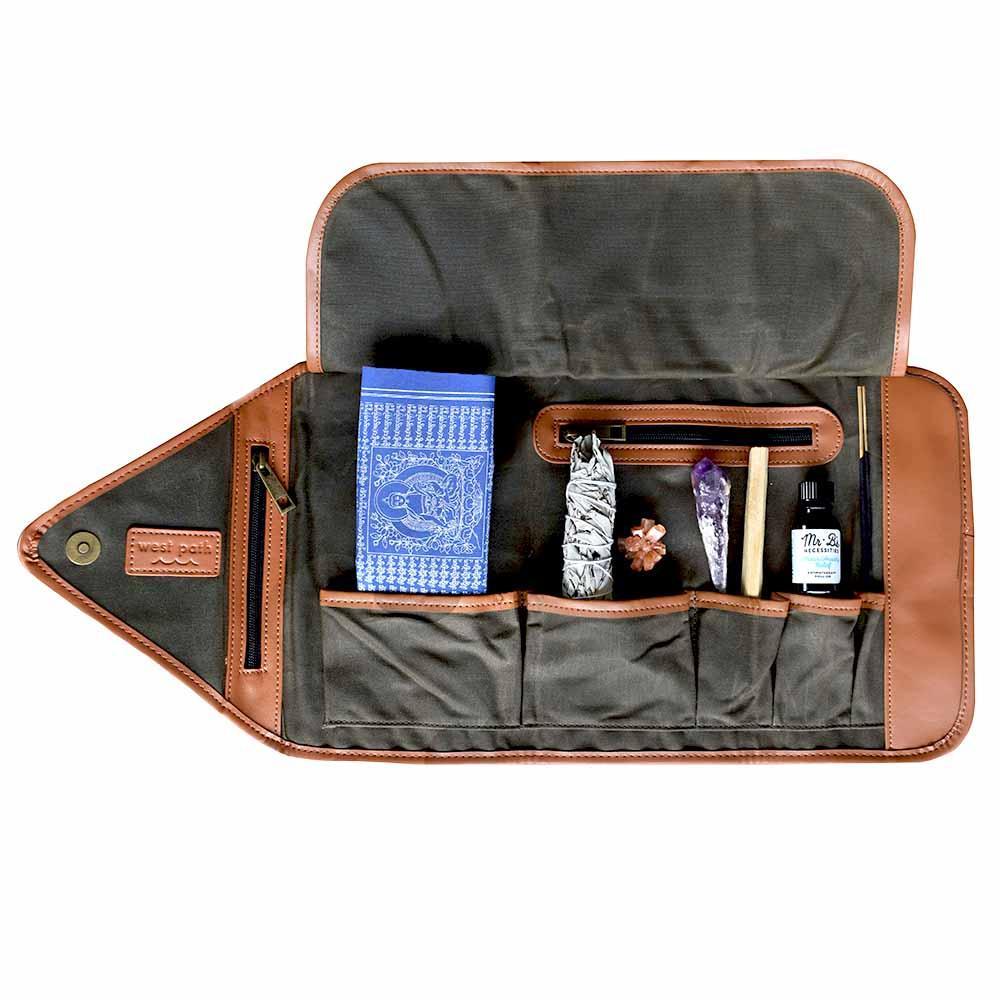 Canvas Roll-Up Clutch Organizer
