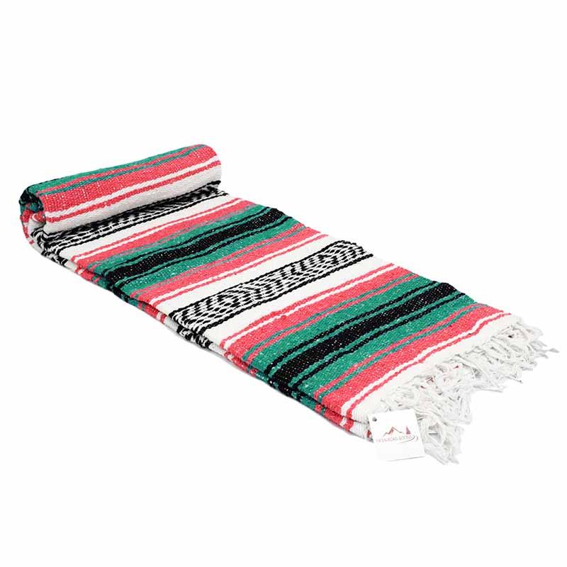 Coral & Sea Green Falsa Yoga Blanket West Path