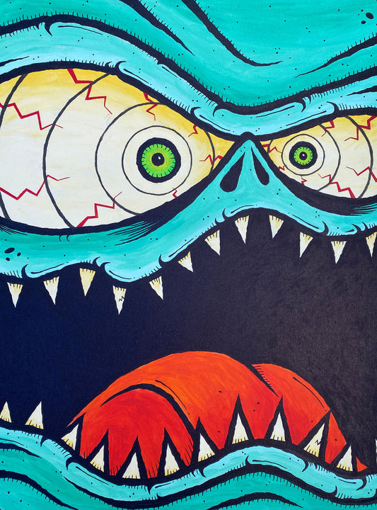 Psycho Original Painting Helldorado Brand