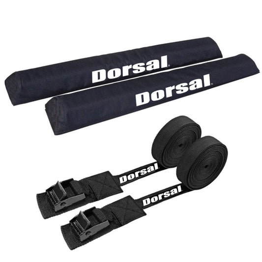 DORSAL Aero Roof Rack Pads with 15 ft Surf Straps - Pack of 4 for Car Surfboard Kayak SUP Long DORSAL®