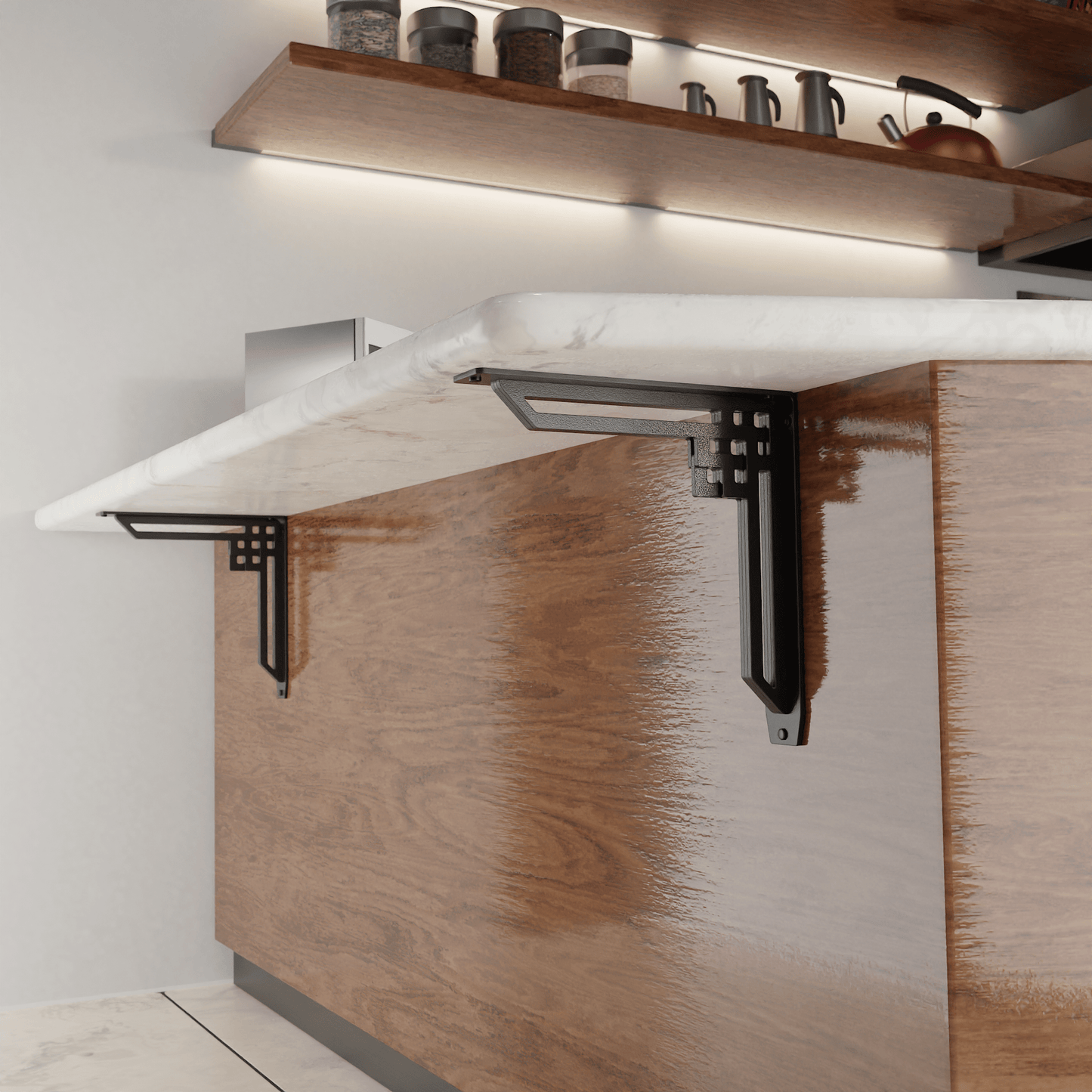 Rockville Heavy Duty Steel Brackets for Shelving