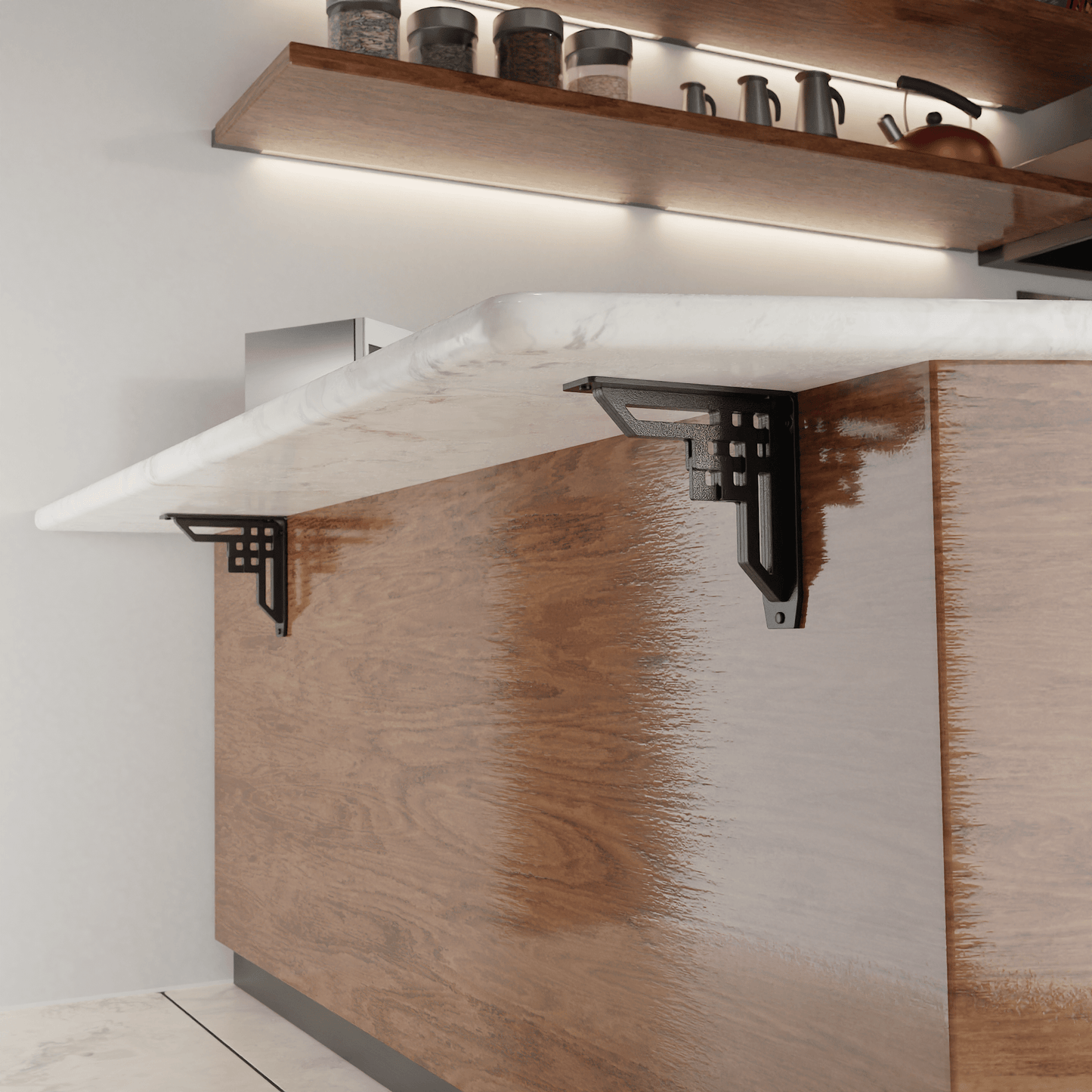 Rockville Heavy Duty Steel Brackets for Shelving