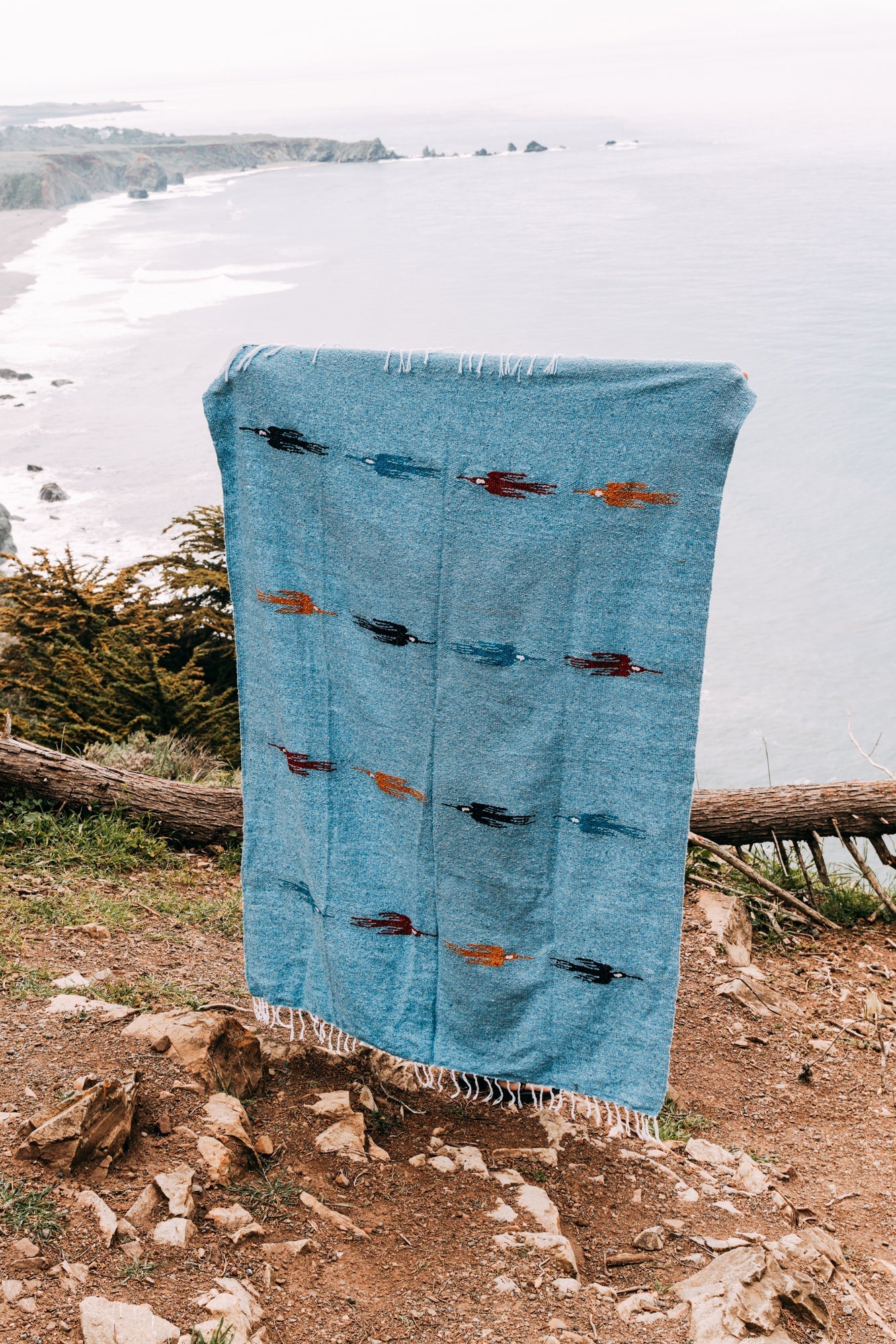 Sky Blue Baja Thunderbird Blanket West Path
