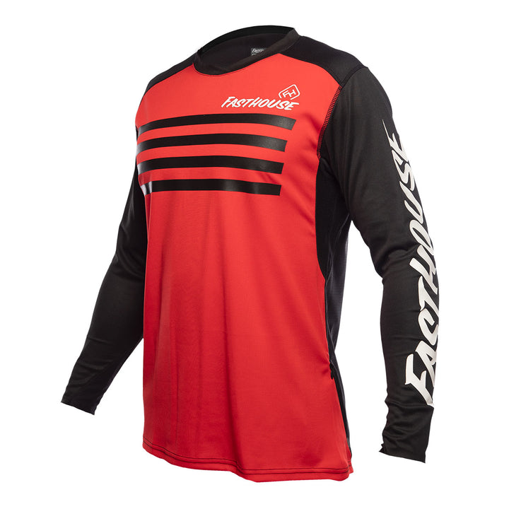 Fasthouse Alloy Stripe LS Jersey - Red