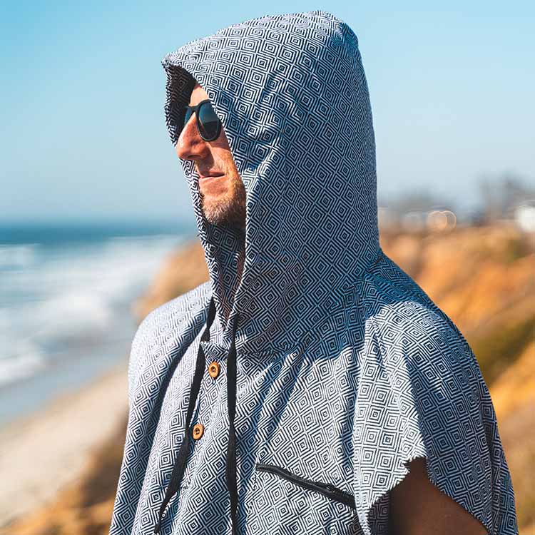 Surf Poncho Changing Robe - Lightweight Turkish Towel West Path