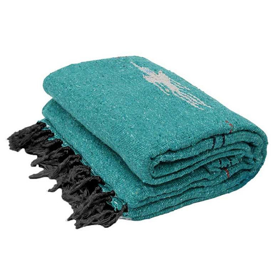 Turquoise Green Baja Thunderbird Blanket West Path
