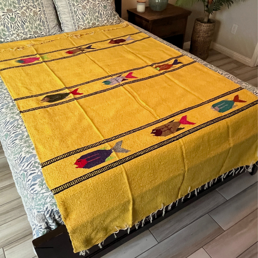 Yellow Baja Fish Blanket West Path