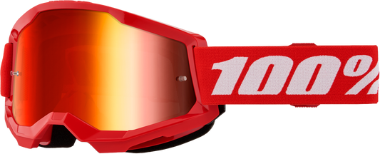 100% Strata 2 Goggle Red Mirror Red Lens LiveTheGnar