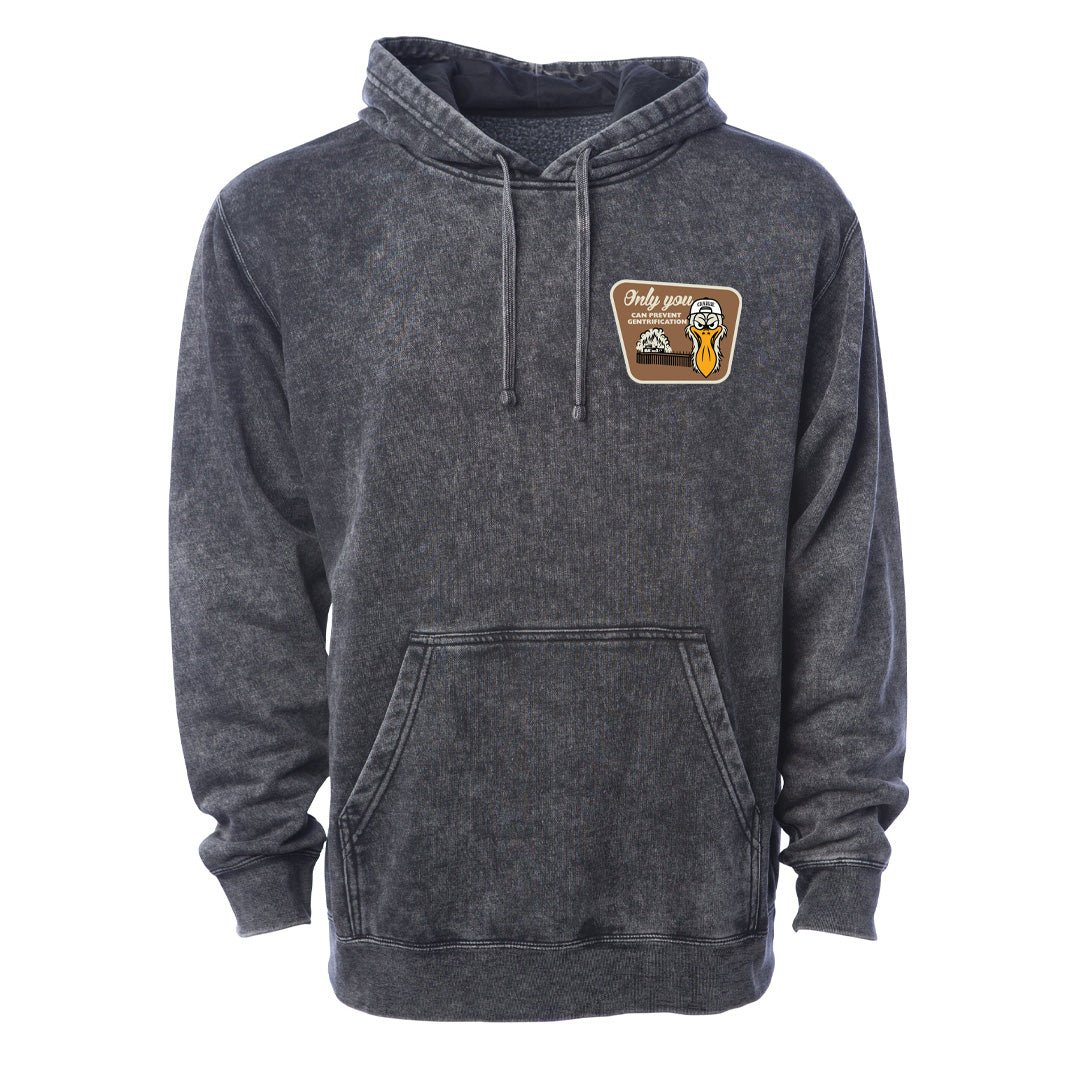 Charlie Badge  Stonewashed Hoodie