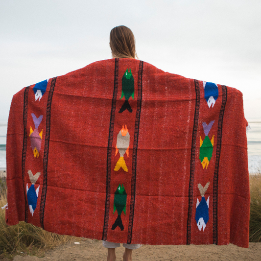 Red Earth Baja Fish Yoga Blanket