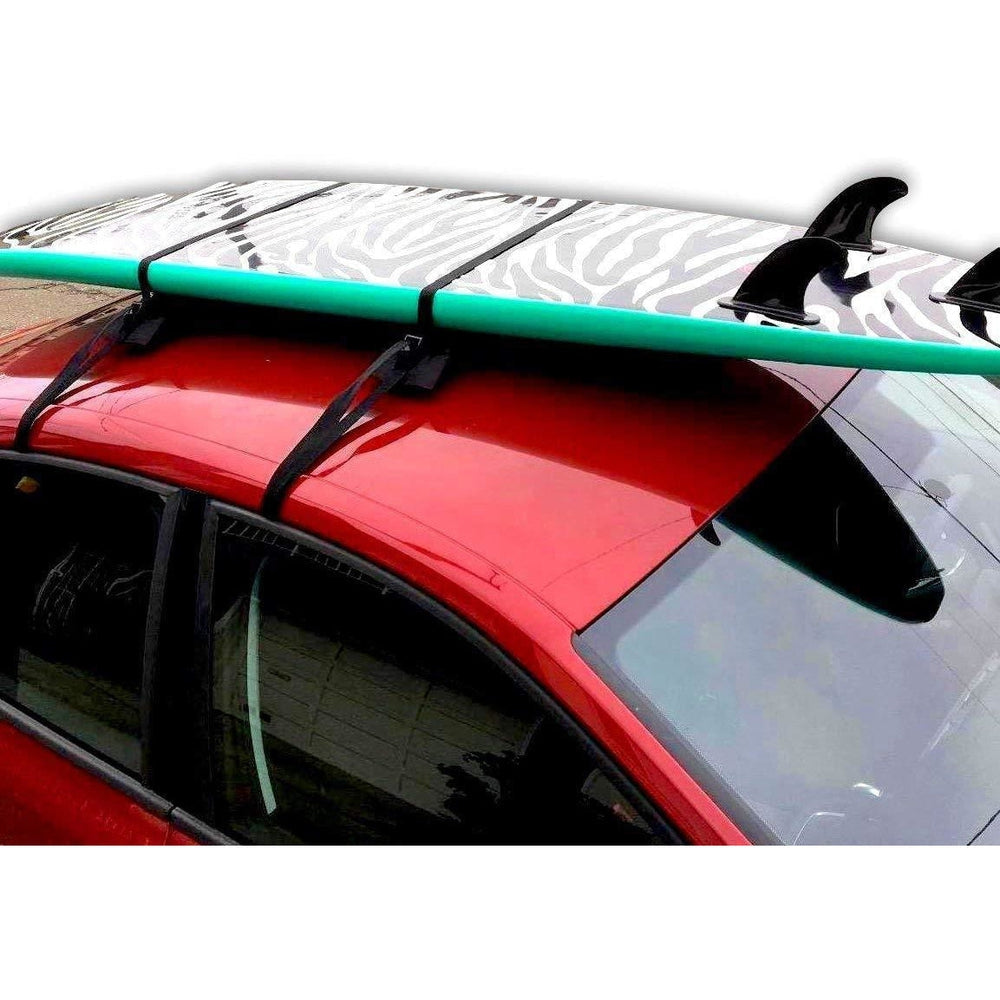DORSAL Universal Surfboard Car Roof Wrap Rack Padded System (Holds Up to 3 Boards) Fits Any Car, Neoprene Buckle Covers Prevent Damage - Pack of 2 DORSAL®