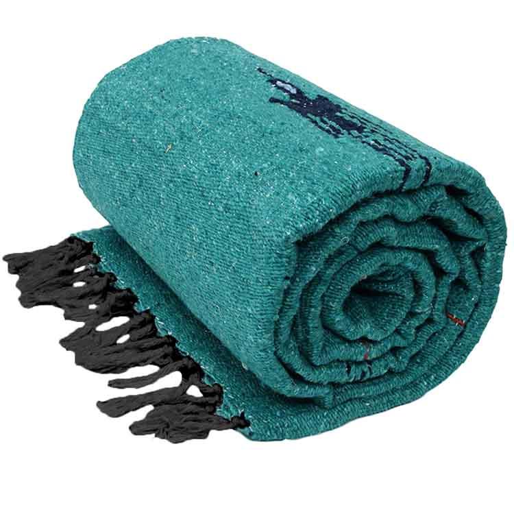 Turquoise Green Baja Thunderbird Blanket West Path