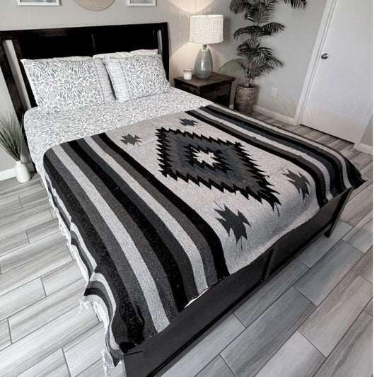 Midnight Mexican Diamond Yoga Blanket West Path