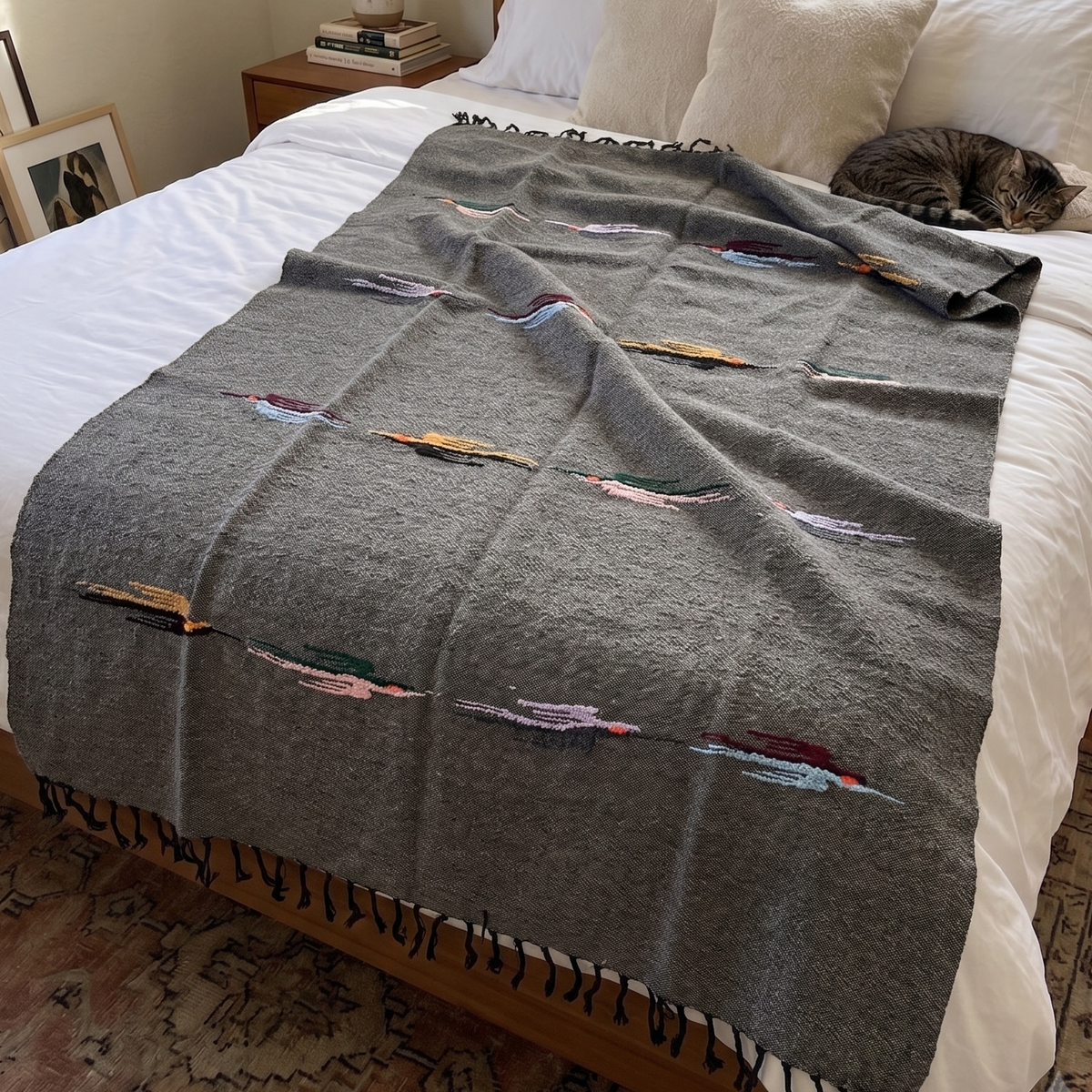 Charcoal Thunderbird Baja Blanket
