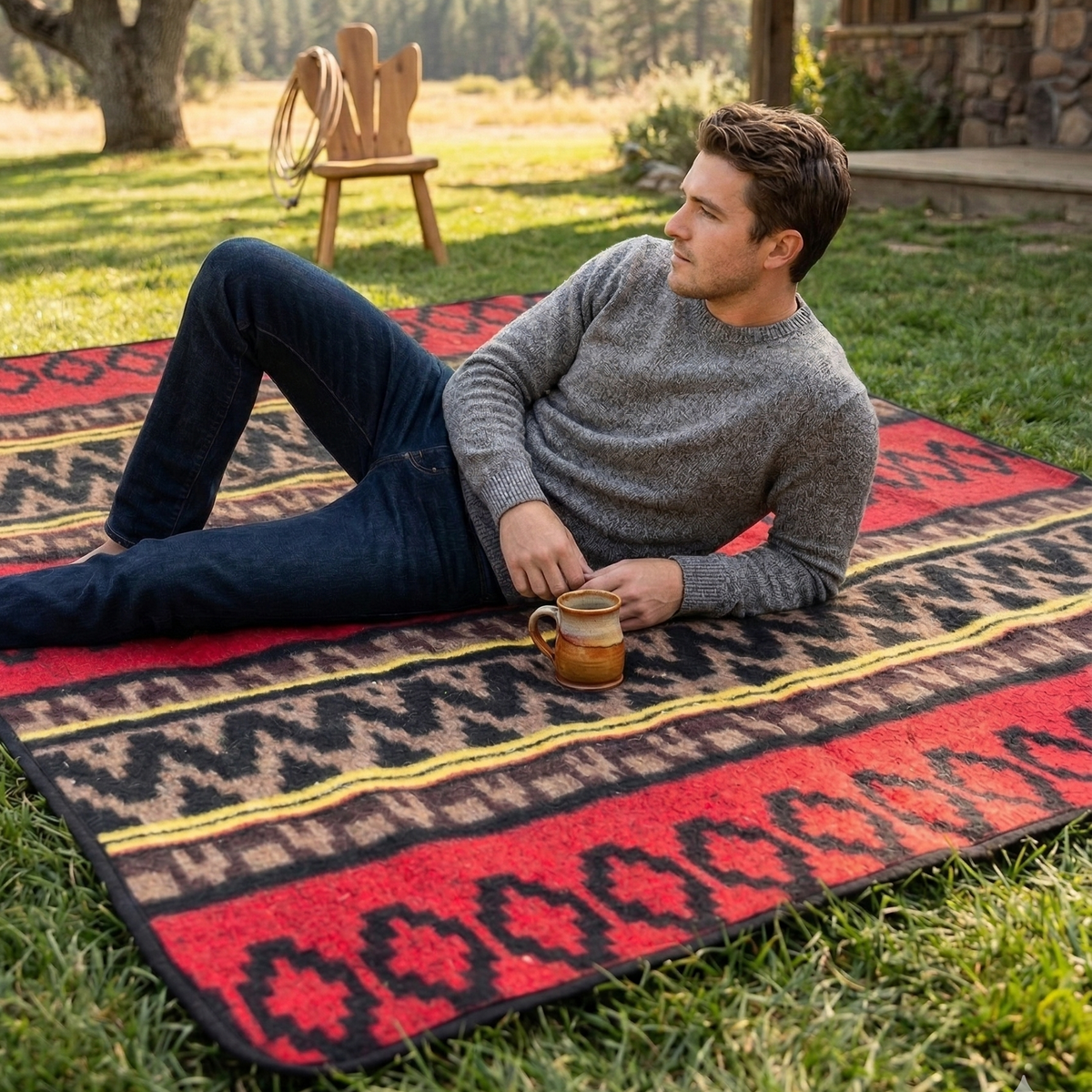 Crimson Ultra-soft Mexican Blanket