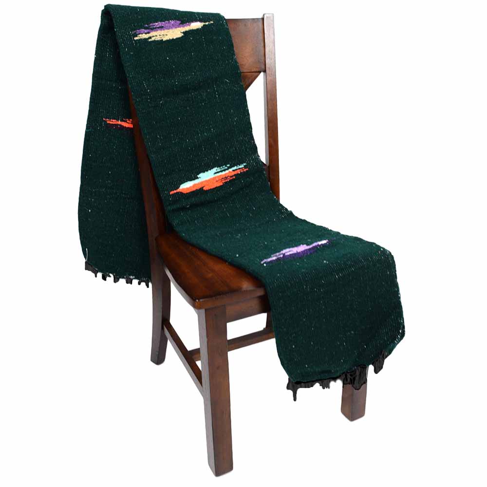 Dark Green Baja Thunderbird Blanket West Path