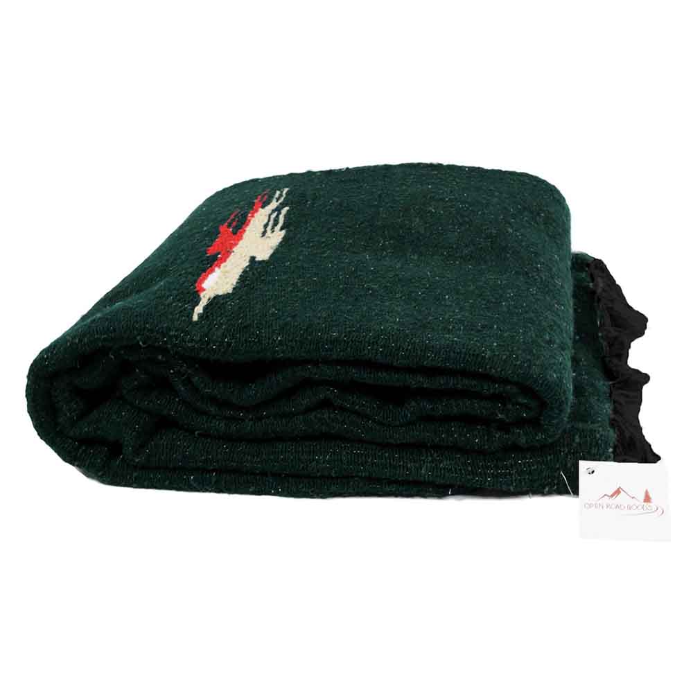 Dark Green Baja Thunderbird Blanket West Path
