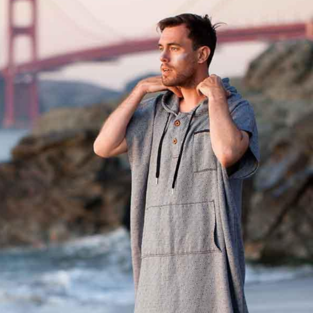 Surf Poncho Changing Robe - Lightweight Turkish Towel West Path