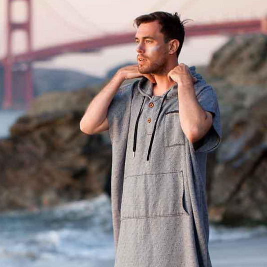 Surf Poncho Changing Robe - Lightweight Turkish Towel West Path