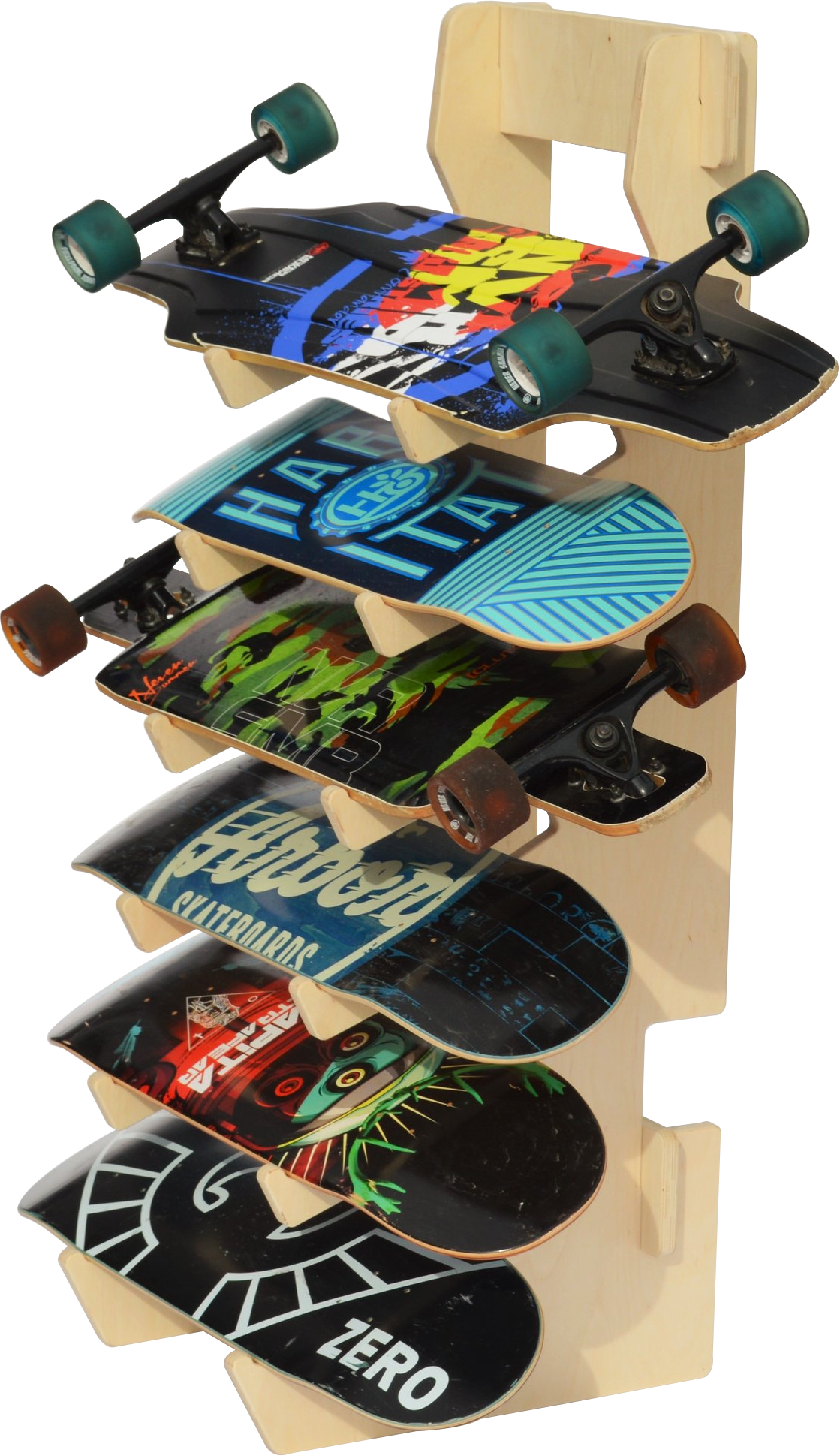 THE BOARDROOM skateboard floor rack Rado Racks