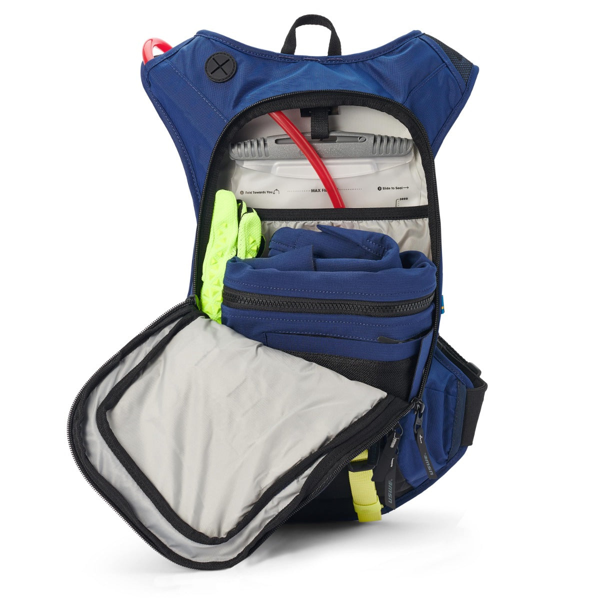 USWE Moto Hydro 12L Factory Blue Hydration Pack PNP Tube LiveTheGnar