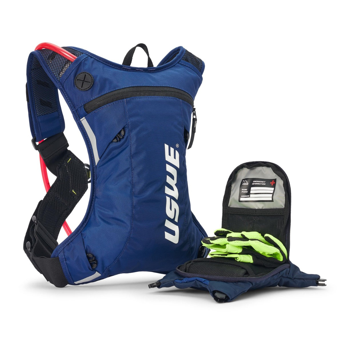 USWE Moto Hydro 3L Factory Blue Hydration Pack PNP Tube LiveTheGnar