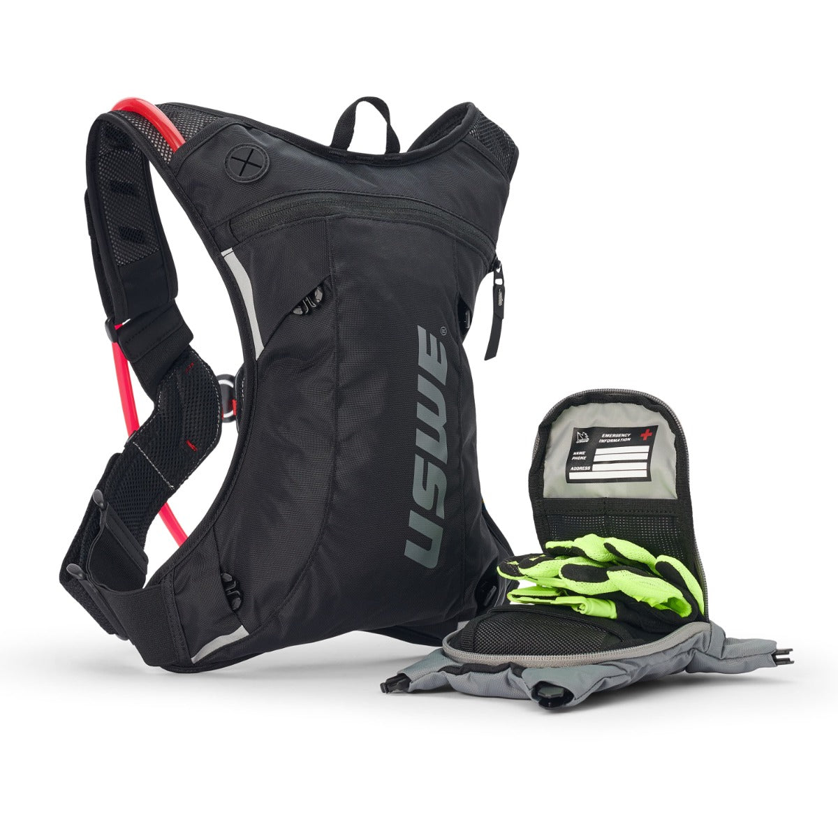 USWE Moto Hydro 3L Black Carbon Hydration Pack PNP Tube LiveTheGnar