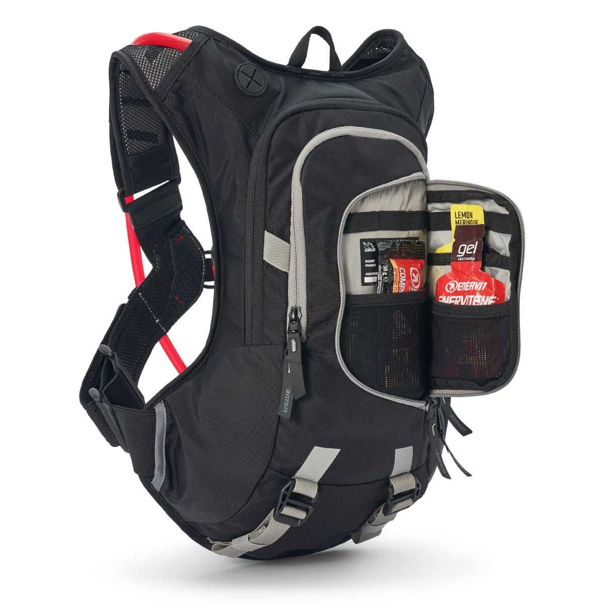 USWE Moto Hydro 8L Black Carbon Hydration Pack PNP Tube LiveTheGnar