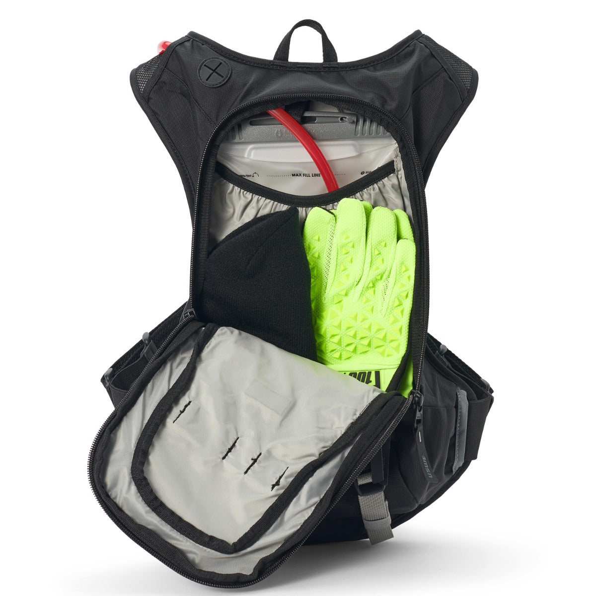 USWE Moto Hydro 8L Black Carbon Hydration Pack PNP Tube LiveTheGnar