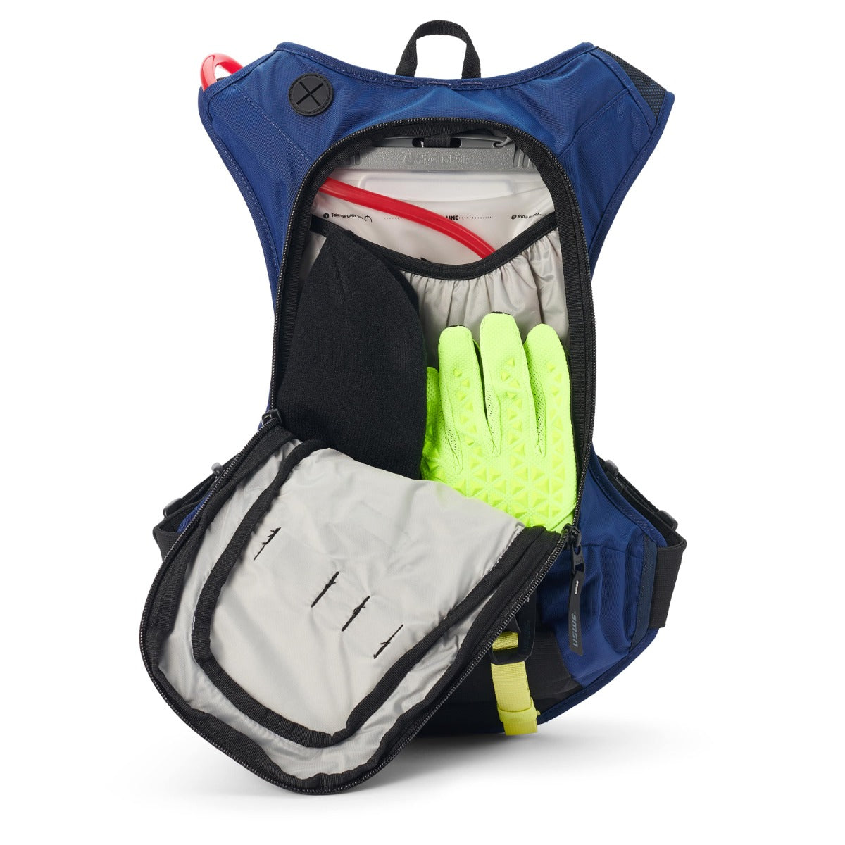 USWE Moto Hydro 8L Factory Blue Hydration Pack PNP Tube LiveTheGnar