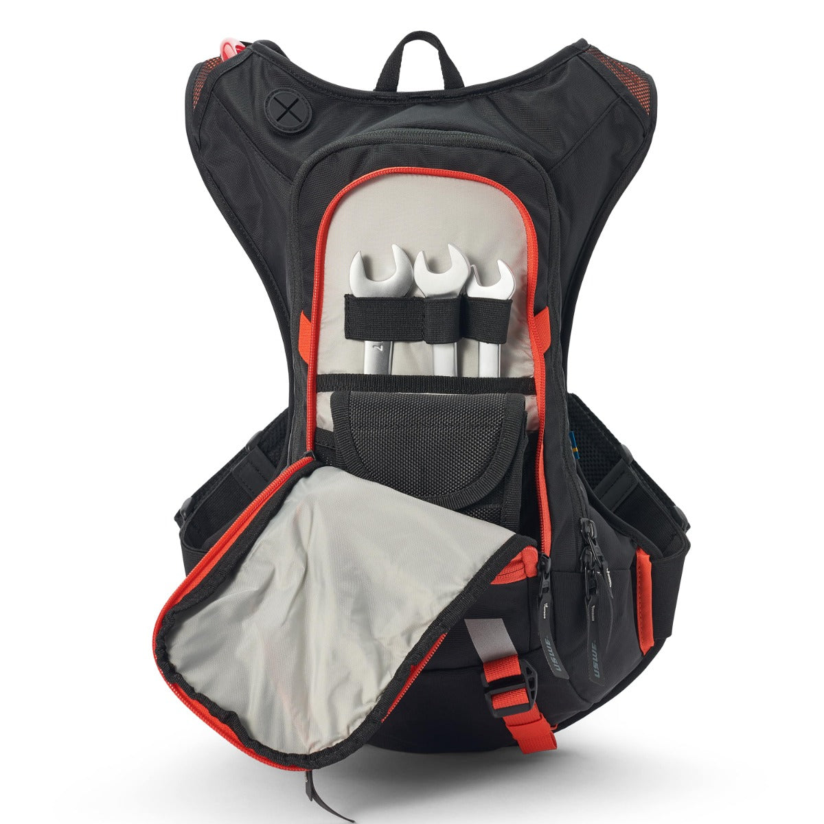 USWE Moto Hydro 8L Factory Orange Hydration Pack PNP Tube LiveTheGnar