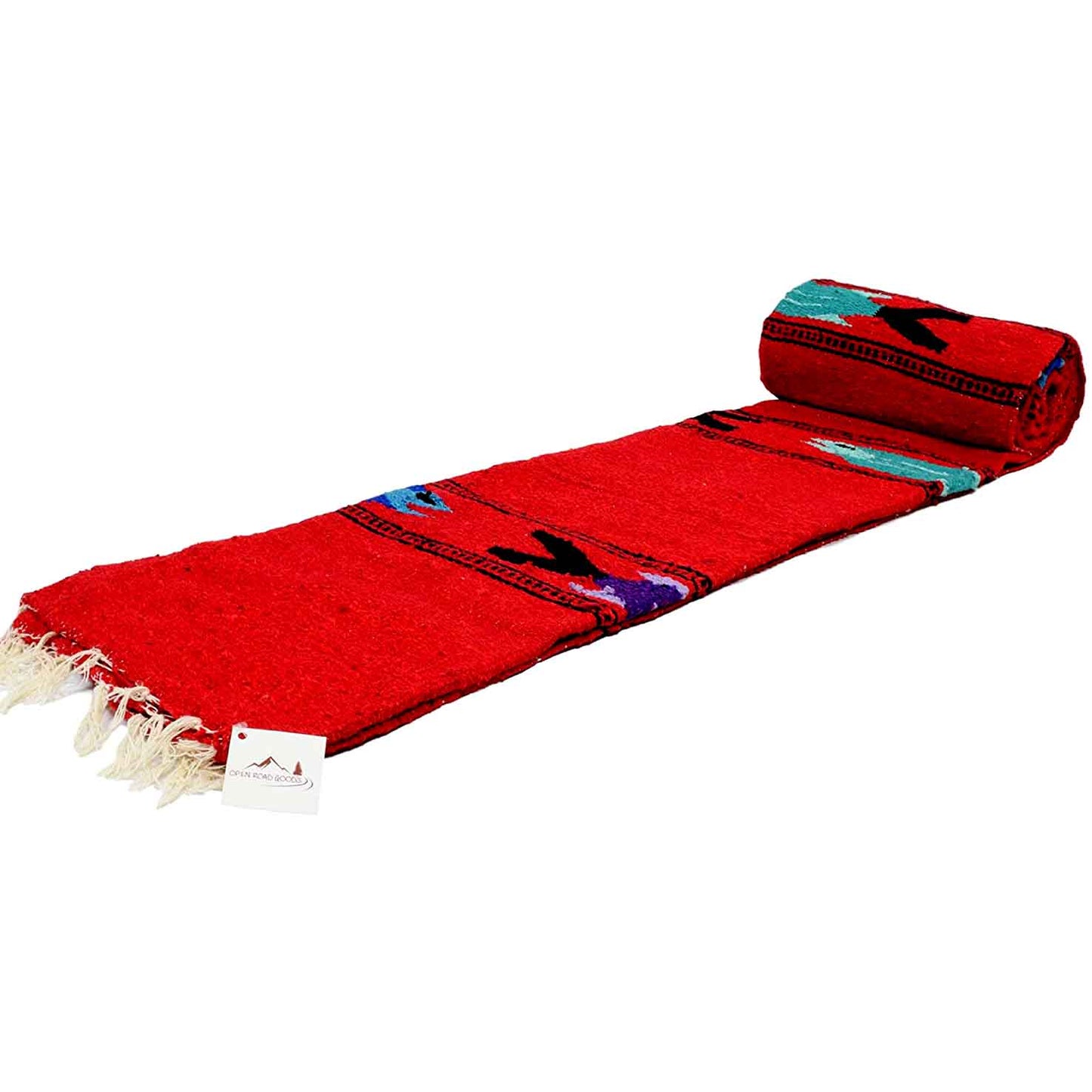 Red Baja Fish Yoga Blanket West Path